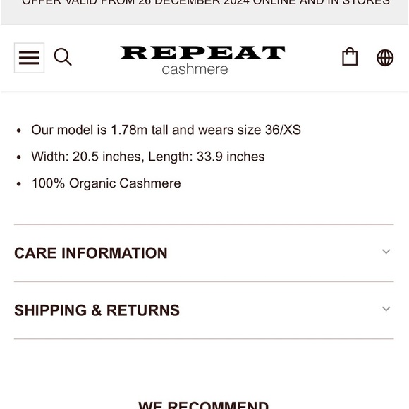 Repeat Cashmere Shawl Collar Ribbed Open Front Cardigan size XS - Picture 11 of 11